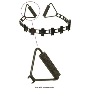 NCT's serrated chain-style pipe cleaner-descaler tool with rubberized handle grips 