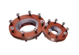 RedHed space saver flanges shown unpacked in two sizes against a white background