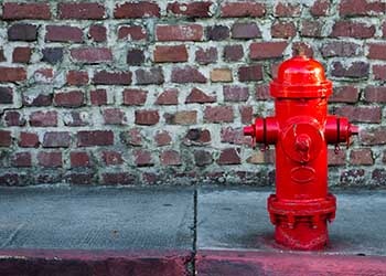 Red fire hydrant