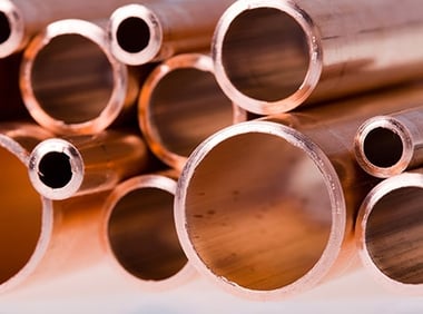 Different Diameter copper pipes