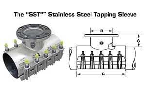 Stainless steel tapping sleeve