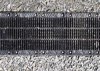 Trench drain with a grate over it