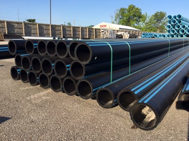 Pile of HDPE Pipe