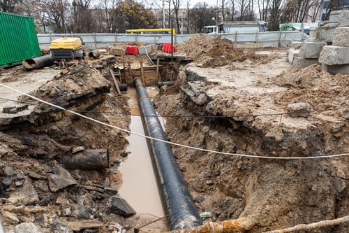 Collapsed road due to culvert pipe issues