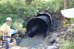 Trench-less culvert slip lining