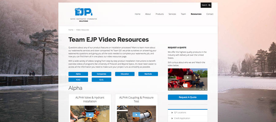 Have You Seen Team EJP's Waterworks Service Video Library? Blog Post Featured Image