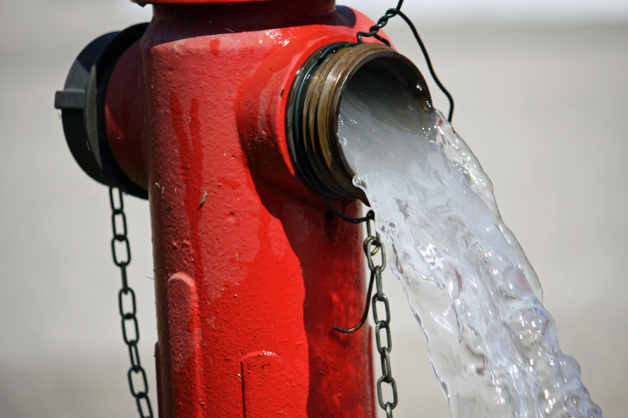 Fire Hydrant Water Flowing